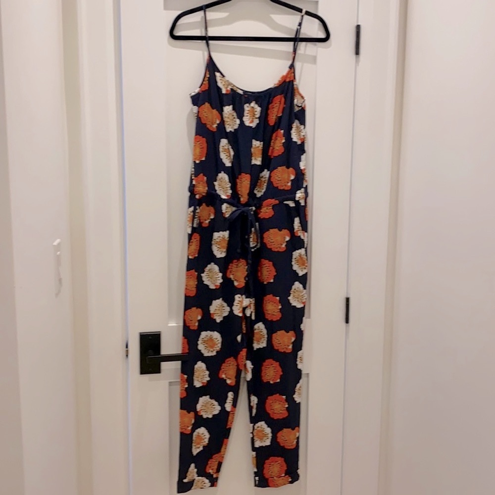 LOFT Floral Jumpsuit size M